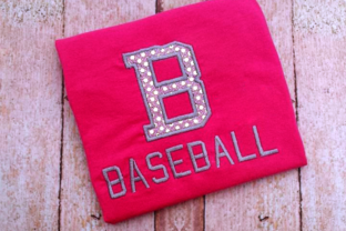 B for Baseball Applique