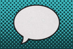 Comic Book Speech Bubble Applique