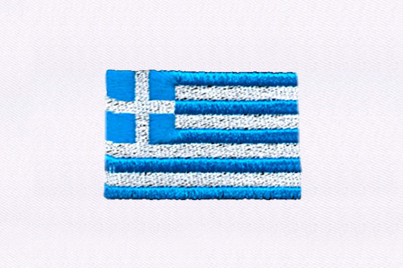 Greek Flag Embroidery Design