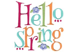 Hello Spring Embroidery Design