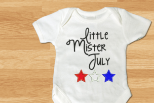 Little Mister July Stars Applique
